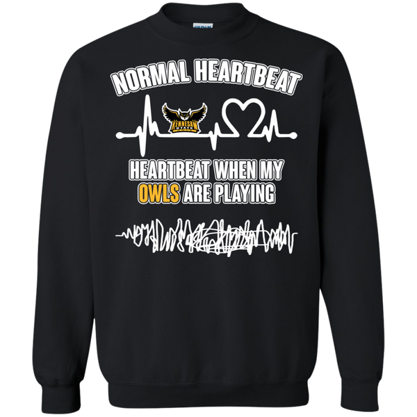 Kennesaw State Owls T shirts Heartbeat When My Owls Playing Hoodies Sweatshirts