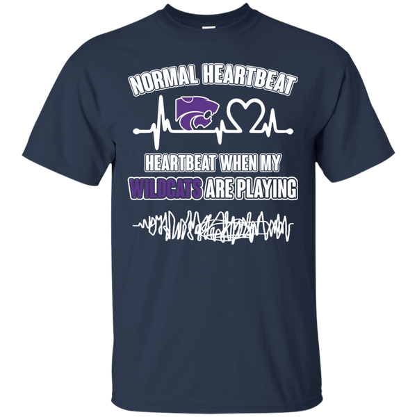 Kansas State Wildcats T shirts Heartbeat When My Wildcats Playing Hoodies Sweatshirts