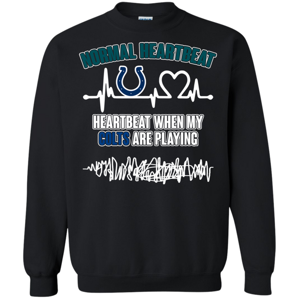 Indianapolis Colts T shirts Heartbeat When My Colts Playing Hoodies Sweatshirts