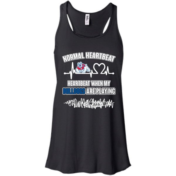 Fresno State Bulldogs T shirts Heartbeat When My Bulldogs Playing Hoodies Sweatshirts