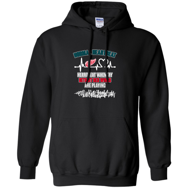 Detroit Red Wings T shirts Heartbeat When My Detroit Red Wings Playing Hoodies Sweatshirts