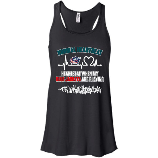 Columbus Blue Jackets T shirts Heartbeat When My Blue Jackets Playing Hoodies Sweatshirts