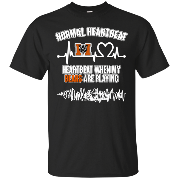 Mercer Bears T shirts Heartbeat When My Bears Playing Hoodies Sweatshirts