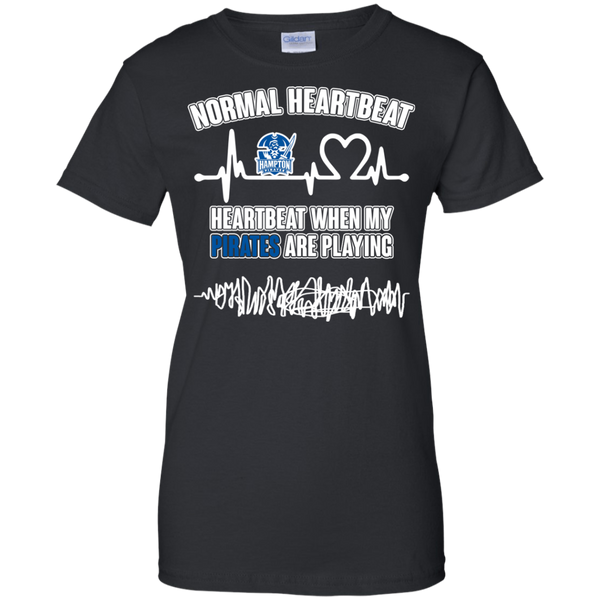 Hampton Pirates T shirts Heartbeat When My Pirates Playing Hoodies Sweatshirts