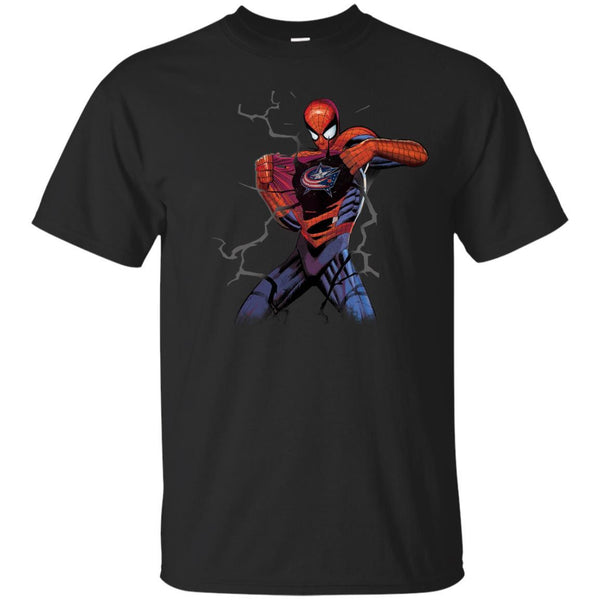 Columbus Blue Jackets T shirts Spiderman Hoodies Sweatshirts