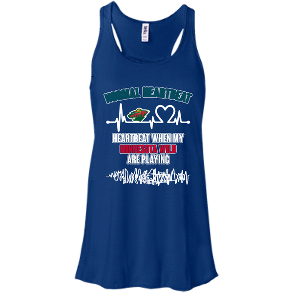 Minnesota Wild T shirts Heartbeat When My Minnesota Wild Playing Hoodies Sweatshirts