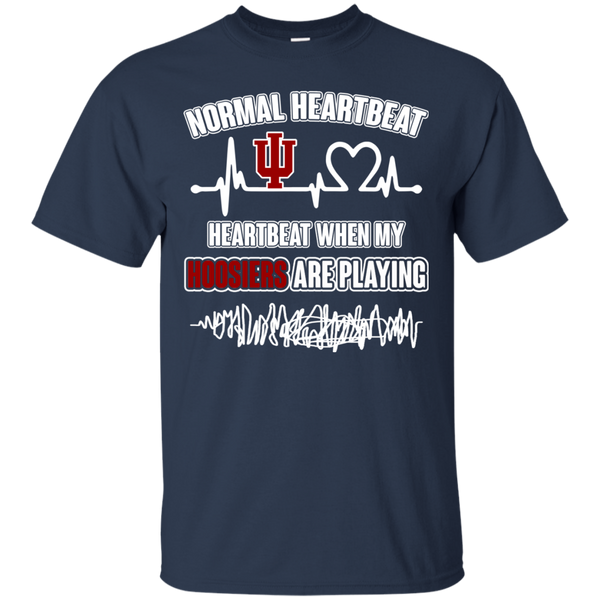 Indiana Hoosiers T shirts Heartbeat When My Hoosiers Playing Hoodies Sweatshirts