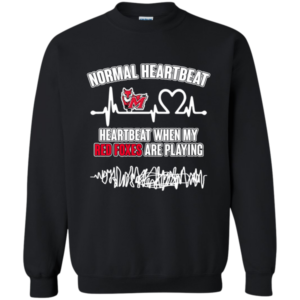 Marist Red Foxes T shirts Heartbeat When My Red Foxes  Playing Hoodies Sweatshirts