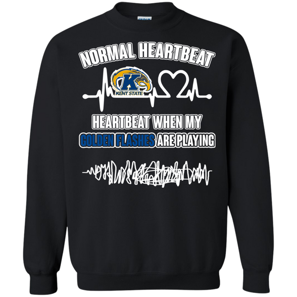 Kent State Golden Flashes T shirts Heartbeat When My Golden Flashes Playing Hoodies Sweatshirts