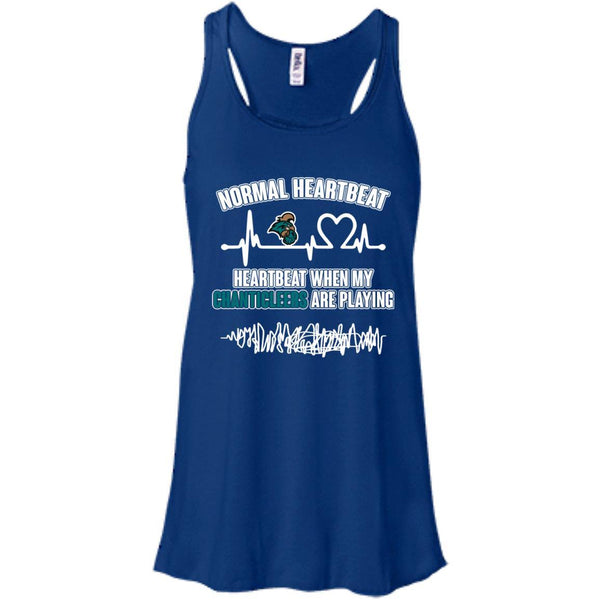 Coastal Carolina Chanticleers T shirts Heartbeat When My Chanticleers Playing Hoodies Sweatshirts