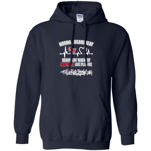 Marist Red Foxes T shirts Heartbeat When My Red Foxes  Playing Hoodies Sweatshirts