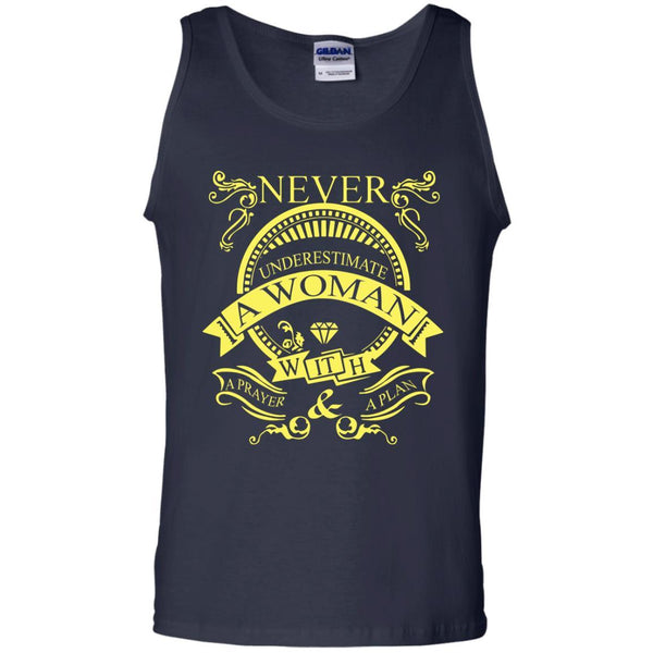 Christian Jesus T shirts Never Underestimate A Woman With A Prayer And A Plan Hoodies Sweatshirts