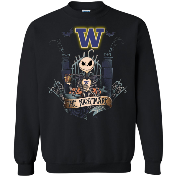 Halloween Washington Huskies T shirts The Nightmare Hoodies Sweatshirts
