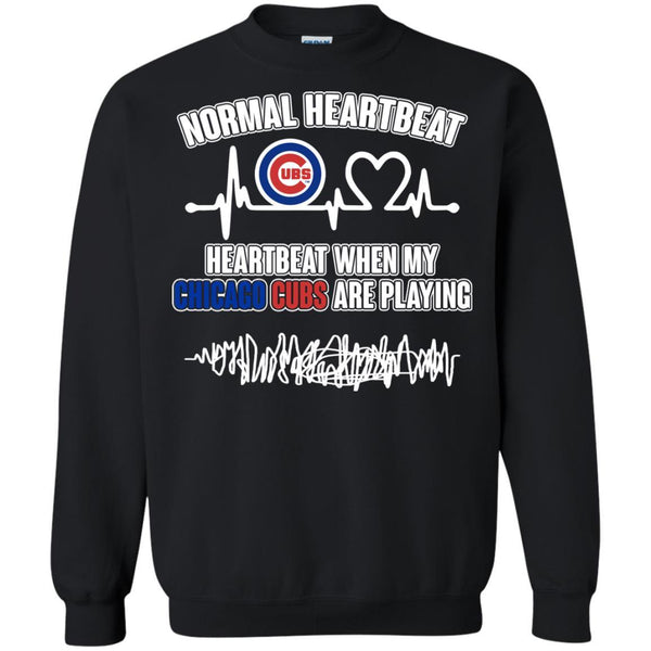 Chicago Cubs T shirts Heartbeat When My Chicago Cubs Playing Hoodies Sweatshirts