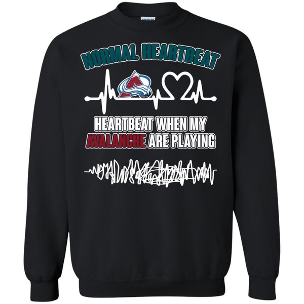 Colorado Avalanche T shirts Heartbeat When My Avalanche Playing Hoodies Sweatshirts