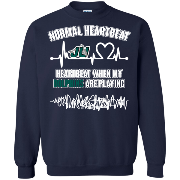 Jacksonville Dolphins T shirts Heartbeat When My Dolphins Playing Hoodies Sweatshirts