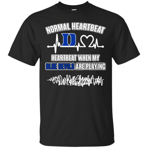 Duke Blue Devils T shirts Heartbeat When My Devils Playing Hoodies Sweatshirts