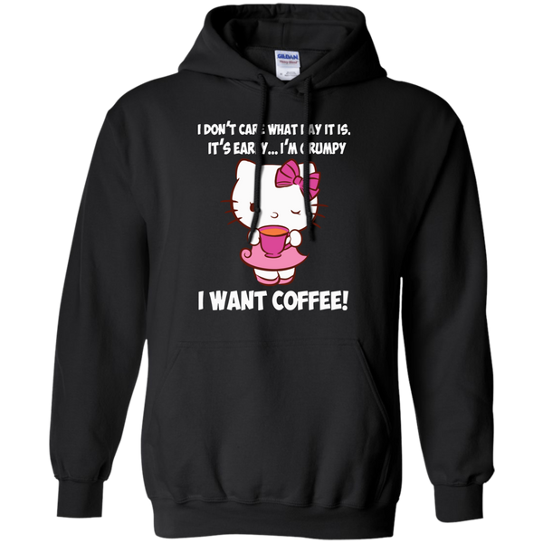 Hello Kitty T shirts I Want Coffee Hoodies Sweatshirts