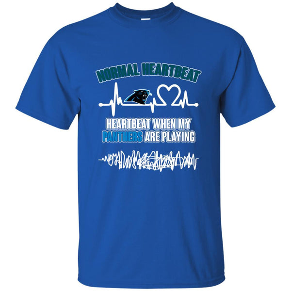 Carolina Panthers T shirts Heartbeat When My Panthers Playing Hoodies Sweatshirts
