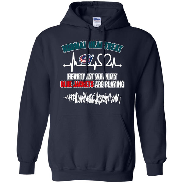 Columbus Blue Jackets T shirts Heartbeat When My Blue Jackets Playing Hoodies Sweatshirts