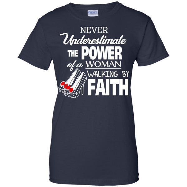 Christian Jesus T shirts Power Of A Woman Walking By Faith Hoodies Sweatshirts