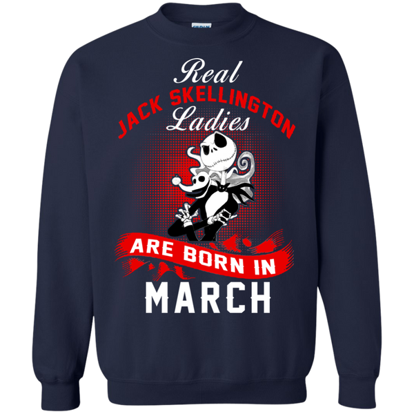 Jack Skellington T shirts Real Jack Skellington Ladies Born In March Hoodies Sweatshirts