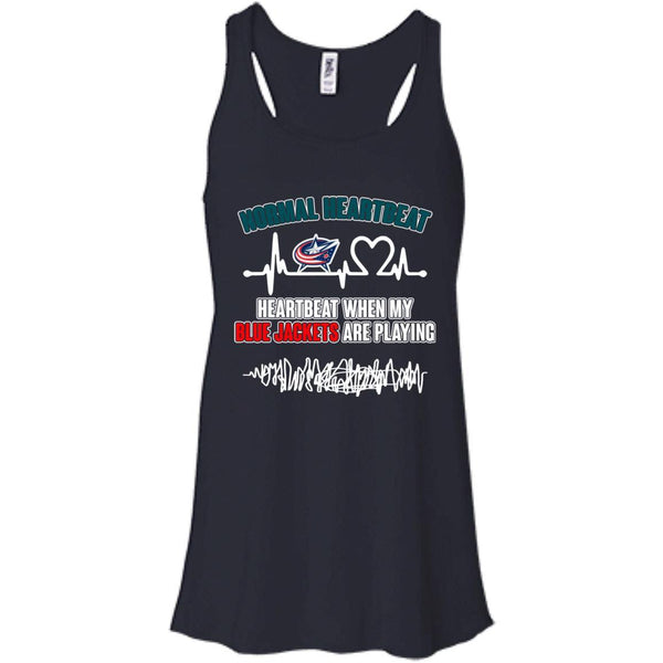Columbus Blue Jackets T shirts Heartbeat When My Blue Jackets Playing Hoodies Sweatshirts