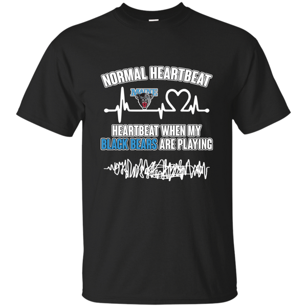 Maine Black Bears T shirts Heartbeat When My Black Bears Playing Hoodies Sweatshirts
