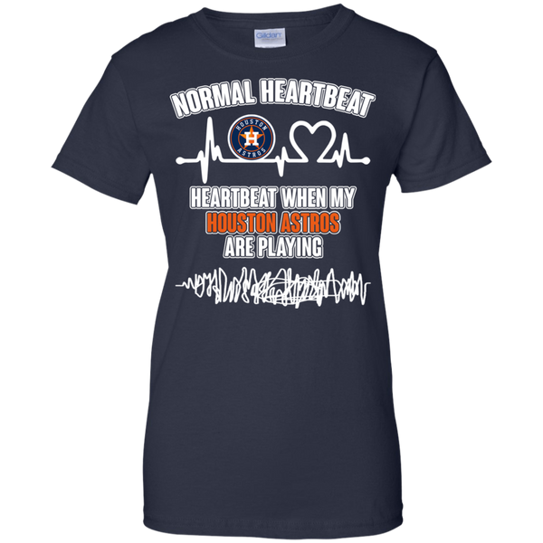 Houston Astros T shirts Heartbeat When My Houston Astros Playing Hoodies Sweatshirts