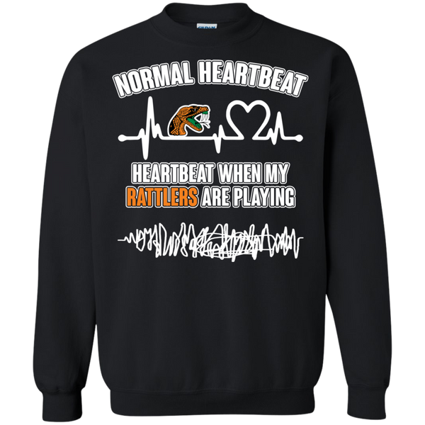 Florida A&M Rattlers T shirts Heartbeat When My Rattlers Playing Hoodies Sweatshirts