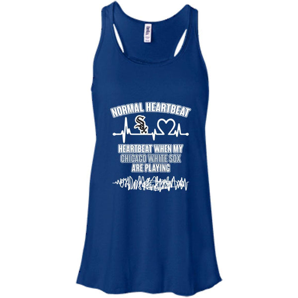 Chicago White Sox T shirts Heartbeat When My Chicago White Sox Playing Hoodies Sweatshirts