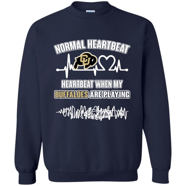 Colorado Buffaloes T shirts Heartbeat When My Buffaloes Playing Hoodies Sweatshirts