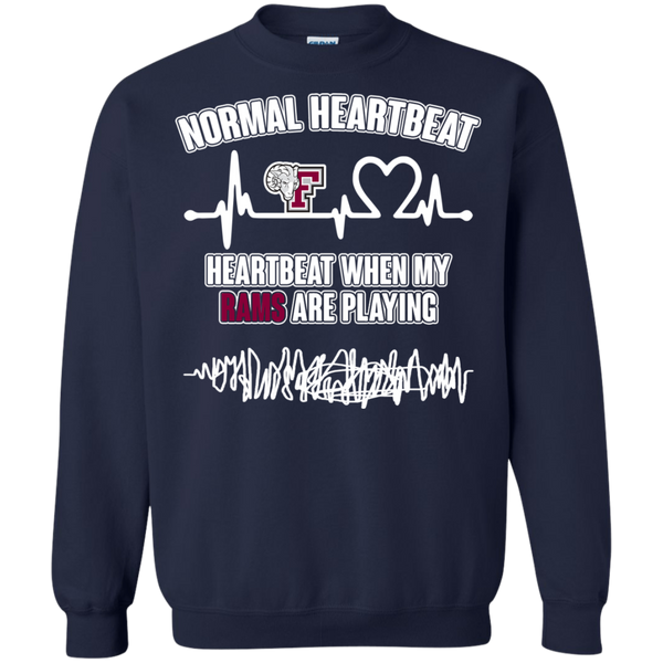 Fordham Rams T shirts Heartbeat When My Rams Playing Hoodies Sweatshirts