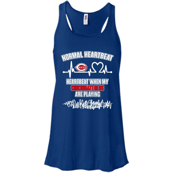 Cincinnati Reds T shirts Heartbeat When My Cincinnati Reds Playing Hoodies Sweatshirts