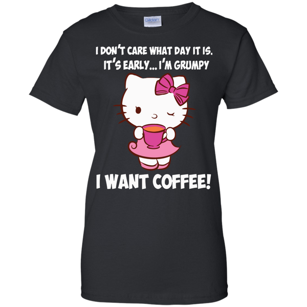 Hello Kitty T shirts I Want Coffee Hoodies Sweatshirts