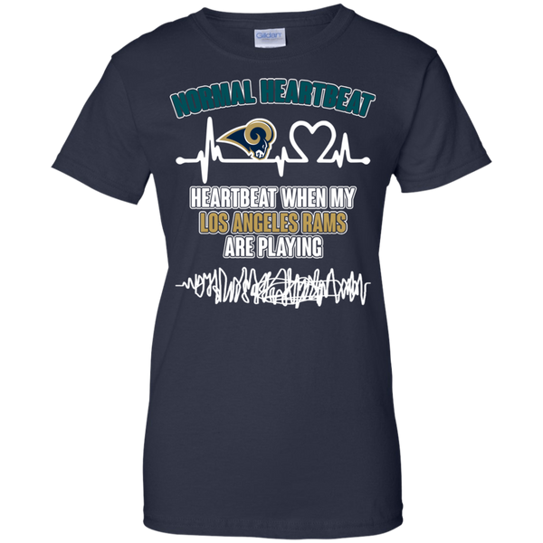 Los Angeles Rams T shirts Heartbeat When My Los Angeles Rams Playing Hoodies Sweatshirts