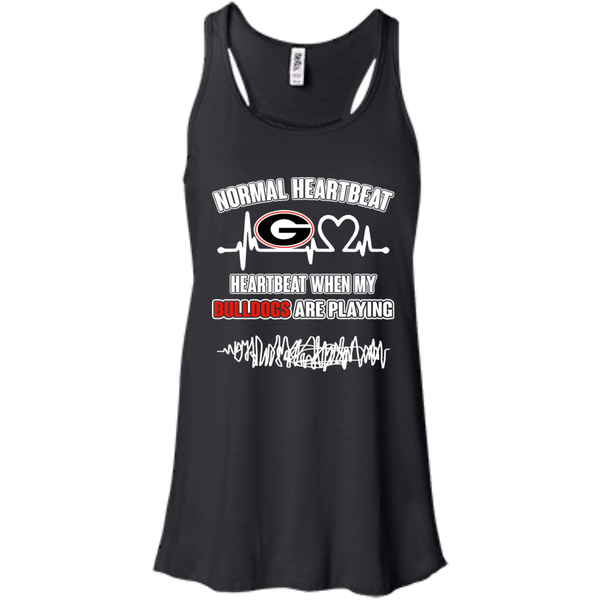 Georgia Bulldogs T shirts Heartbeat When My Bulldogs Playing Hoodies Sweatshirts