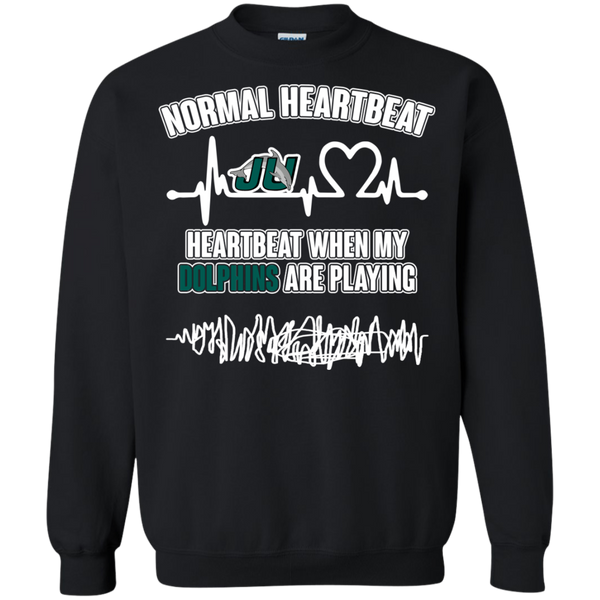 Jacksonville Dolphins T shirts Heartbeat When My Dolphins Playing Hoodies Sweatshirts