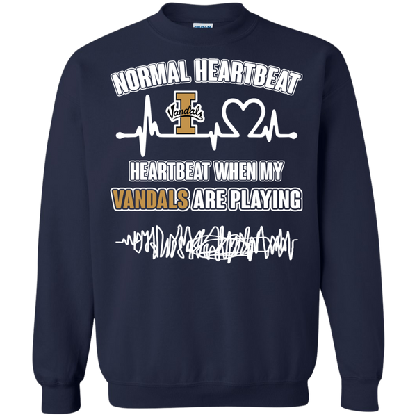 Idaho Vandals T shirts Heartbeat When My Vandals Playing Hoodies Sweatshirts