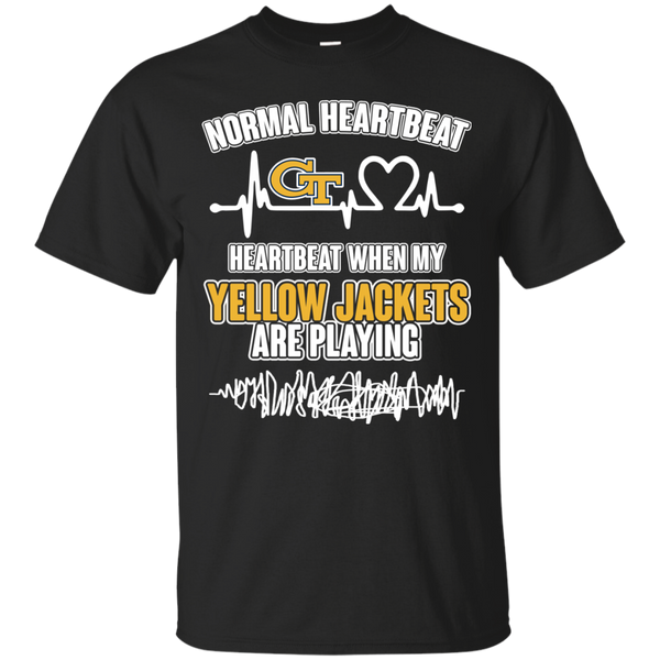 Georgia Tech Yellow Jackets T shirts Heartbeat When My Yellow Jackets Playing Hoodies Sweatshirts