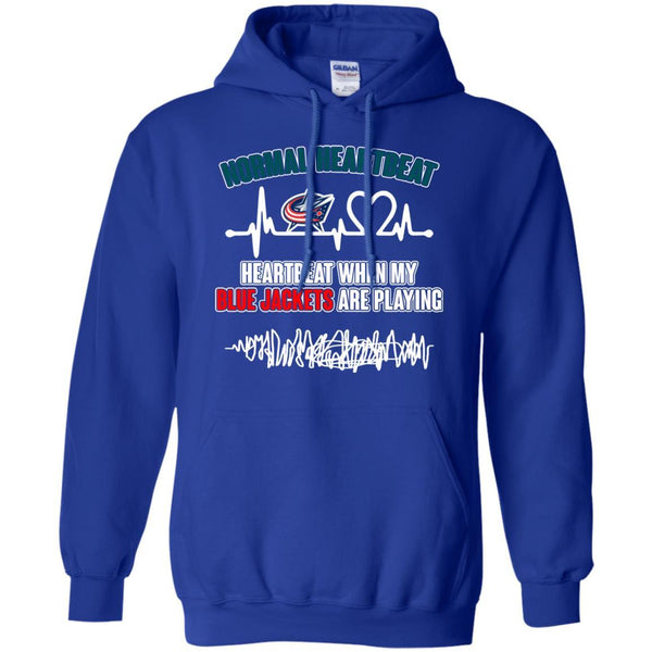 Columbus Blue Jackets T shirts Heartbeat When My Blue Jackets Playing Hoodies Sweatshirts