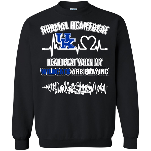Kentucky Wildcats T shirts Heartbeat When My Wildcats Playing Hoodies Sweatshirts