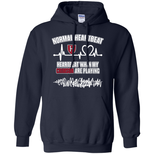 Harvard Crimson T shirts Heartbeat When My Crimson Playing Hoodies Sweatshirts