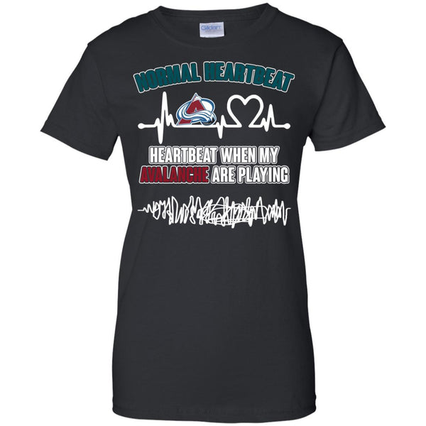 Colorado Avalanche T shirts Heartbeat When My Avalanche Playing Hoodies Sweatshirts