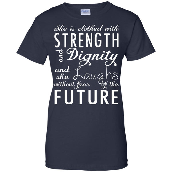 Christian Jesus T shirts She Is Clothed With Strength Hoodies Sweatshirts