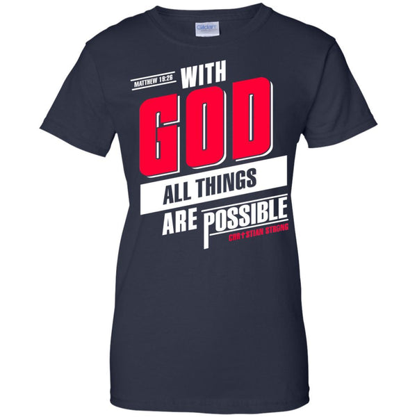 Christian Jesus T shirts With God All Things Are Possible Hoodies Sweatshirts