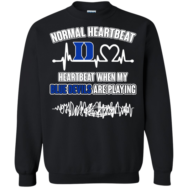 Duke Blue Devils T shirts Heartbeat When My Devils Playing Hoodies Sweatshirts