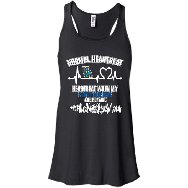 Delaware Fightin' Blue Hens T shirts Heartbeat When My Fightin' Blue Hens Playing Hoodies Sweatshirts