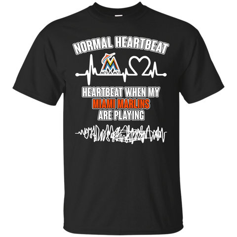 Miami Marlins T shirts Heartbeat When My Miami Marlins Playing Hoodies Sweatshirts