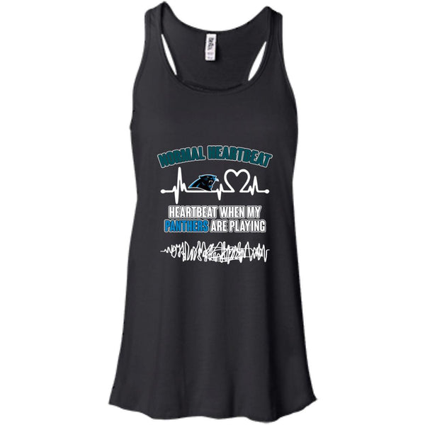 Carolina Panthers T shirts Heartbeat When My Panthers Playing Hoodies Sweatshirts
